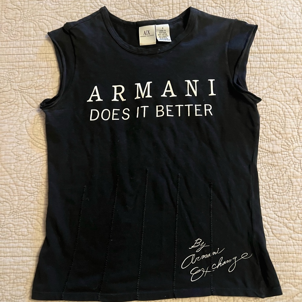 Armani Exchange Black Graphic Tee